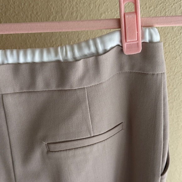 Stylish Tan Trousers with Peekaboo Drawstring Waist - Picture 3 of 5